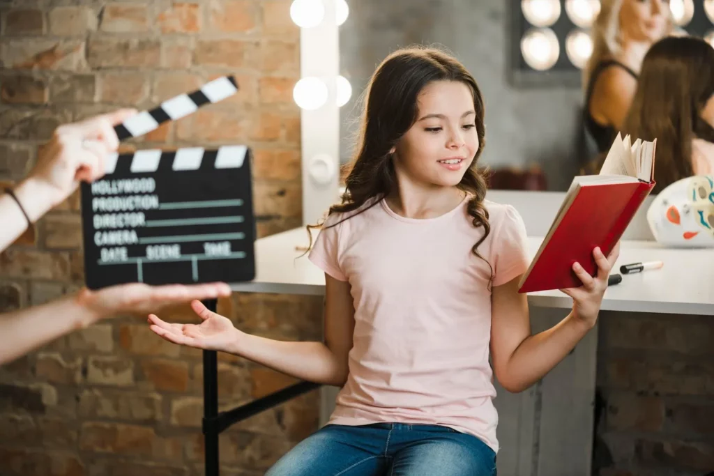 Girl preparing for her audition